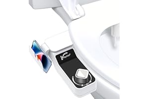 HIYNIAZ Non-Electric Hot and Cold Water Bidet Attachment Warm & Cold Dual Water Sprayer for Toilet with Self-Cleaning Nozzle, Adjustable Pressure, Front & Rear Wash Easy Installation (Clod Water Bidet-509)