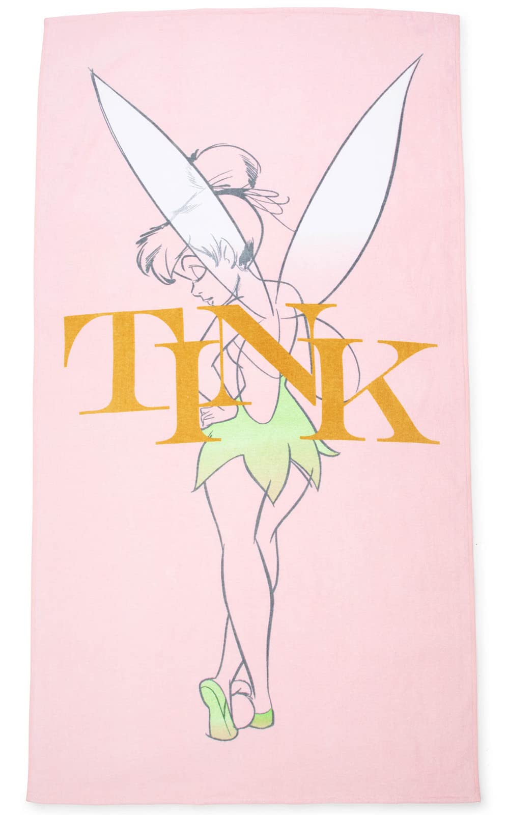 Jay Franco Disney Tinkerbell 86cm x 162cm 100% Large Cotton Beach Towel — image 1