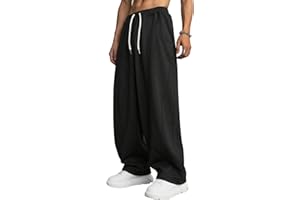 GLOKEE Men's Baggy Sweatpants Essentials Sweat Pants Wide Leg Sweatpants with Pockets
