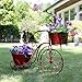 YK Decor 18.5×27.5×9.75″ Tricycle Plant Stand Flower Pot Holder Terrace Nostalgic Bicycle Metal Planter Stand Indoor Outdoor Home Garden Yard Decor for Plant Loversthumb 1