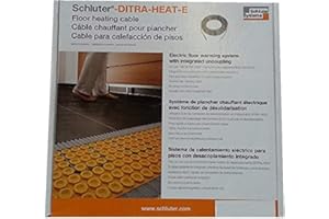 Schluter-Systems DITRA-HEAT (120V) Floor Heat Cable, warms 16 sq ft [DHEHK12016] adaptable to any layout, adds comfort to any room, quickly and easily installs into membrane before tile/stone