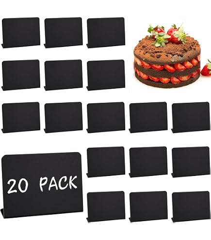 30 Mini Ardoises Noires Format L (10x7 Cm) Avec Stylos Et Lingettes - Idéales Pour Buffets, Mariages, Boulangeries, étiquetage