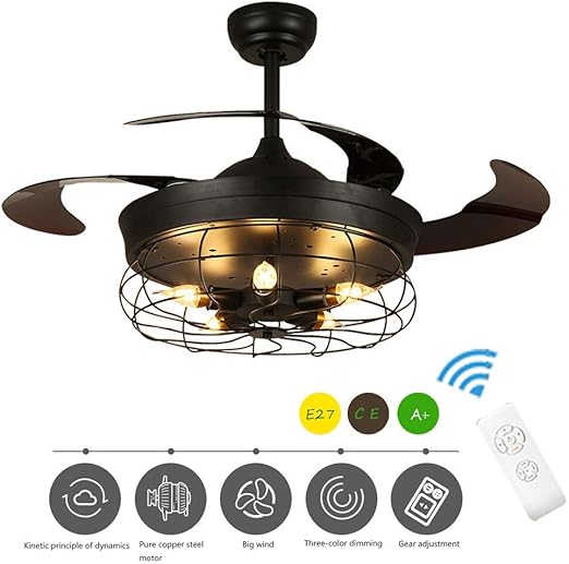 Retro Deckenventilatoren mit Beleuchtung Innenbeleuchtung Vintage