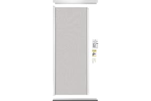 Revelation Retractable Screen Door – Easy Install Mosquito & Insect Screen for Standard Doors, Durable PVC & Aluminum Frame, 