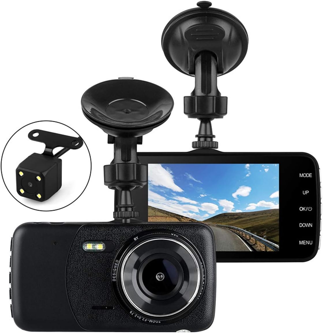 UGI Dash Cam, Full HD 1080P Car DVR Dashboard Camera Recorder 170°Wide Angle, WDR Superior Night Model, G-Sensor, Loop Recording and Motion Detection