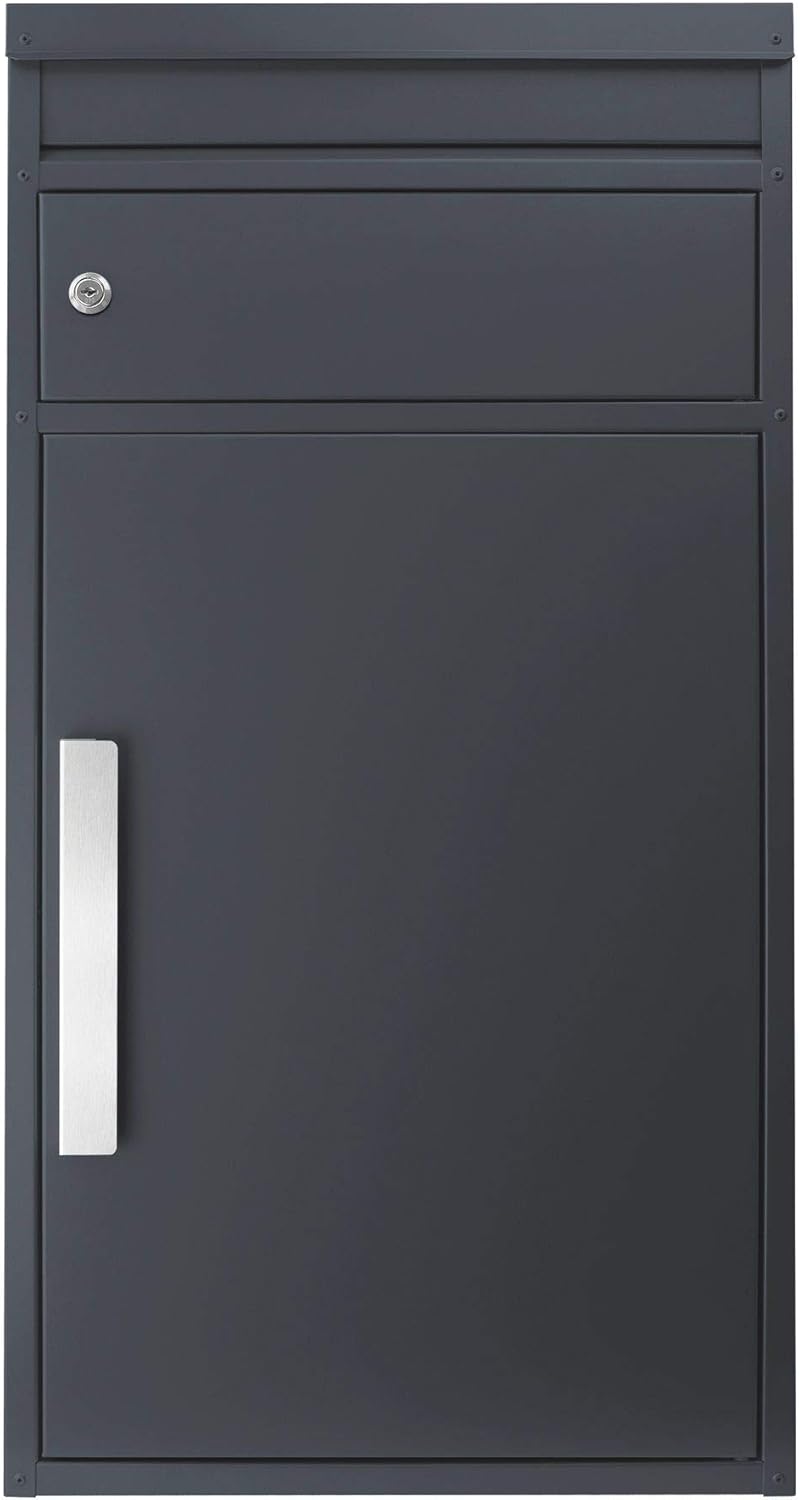 Paketbriefkasten anthrazit-grau Ral 7016 SafePost 65M großer Standbriefkasten Paketbox Paketkasten Scanprodesign