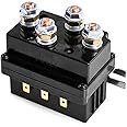 QWORK Solenoid Relay, 12V 500A Winch Relay Solenoid Replacement Contactor for 8000-15000lb ATV UT Winch Control