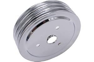 GSKMOTOR 3 Groove Crank Pulley Crankshaft Triple for Small Block Chevy SBC 262 265 267 283 302 305 307 327 350 400 Short Water Pumps