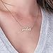 Personalized Choose Your Style Name Necklace - Custom Nameplate Pendant - Dainty Gift for Her, Women - Gift for Mother's Day, Christmas, Birthday (Cocktail, 18k Gold Plated Sterling Silver)