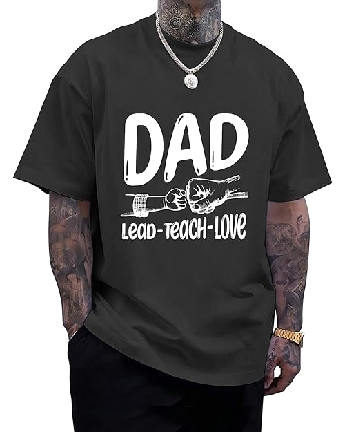 AIYINO Men's Crew Neck T-Shirts Mens Premium Cotton Tee Short Sleeve Dad & Grandad Husband T Shirts from Daughter Dark Gray XXL