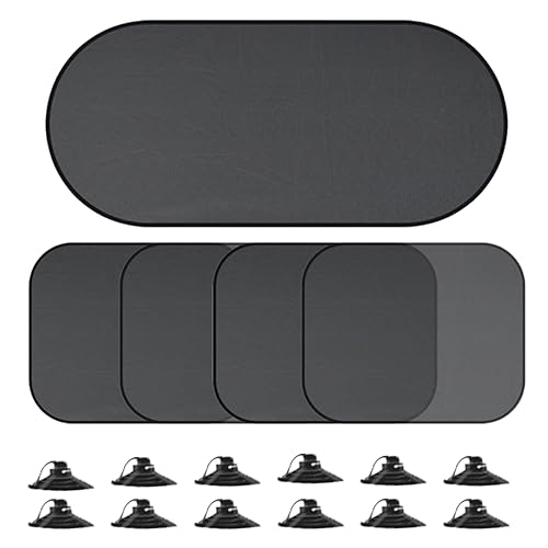 Car Rear Window Sun Shade + 4PCS Side Window Shade with Suction Cups Car Window Shades for Baby with UV Protection Breathable Mesh Kids Cars Window Sunshades