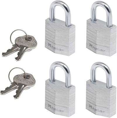 Master Lock Small Padlocks Family Pack 4 Keyed Alike 9120EURQNOP
