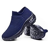 Women's Walking Shoes Sock Sneakers - Mesh Slip On Air Cushion Lady Girls Modern Jazz Dance Easy Shoes Platform Loafers