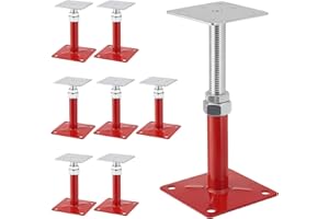 TRUCFUSION 5-8" House Floor Jacks, Adjustable Mini Screw Jacks, Foundation Jacks Post 5000lbs for Leveling The Basement Floor, 8PCS