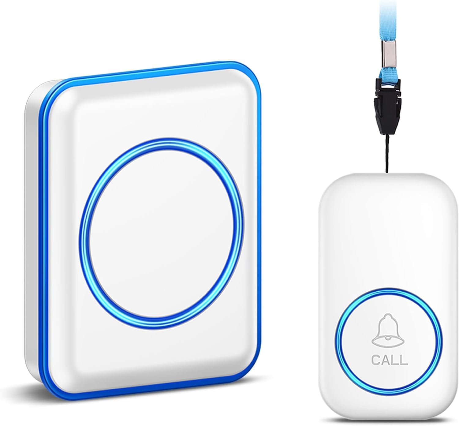 Personal Alarms for Elderly Call Bell for Elderly, 150 M Receiving range for Elderly, People with Disabilities and Elderly Patients (Plug in （No WIFI))