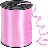 TONIFUL 500 Yards Curling Ribbon-Balloon Ribbon-Balloon String for Art&Craft Decor,Gift Wrapping,Ribbons and Bows for Christmas New Year Birthday Gifts Graduation Supplies (Light Pink)