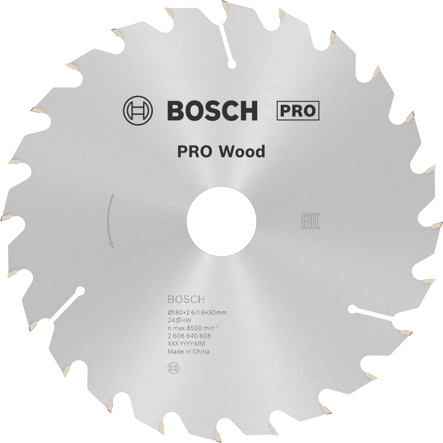 Bosch 1x PRO Wood Circular Saw Blade for Corded Hand-Held Circular Saws (for Softwood, Hardwood, Ø mm, Professional Accessory Hand-Held Circular Saw)
