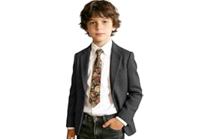 ROZU Retro Tweed Boys Blazer for Kids Suit Jacket Blazer Herringbone Tuxedo Boys' Fashion Casual Suit Sport Coat