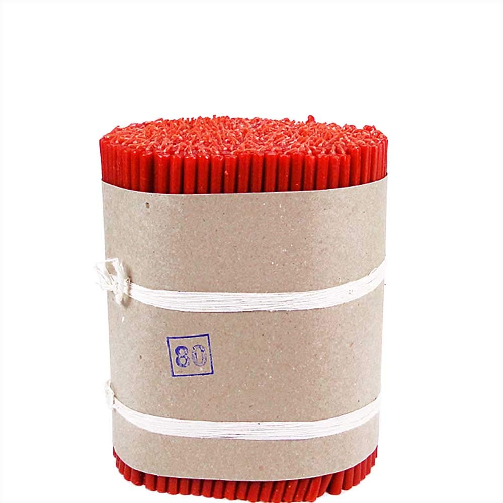 NKlaus 2,9kg (ca. 600 pcs.) Altar Candles red soot drip-Free Easter Candles L: 17,5cm 36255