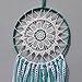 Szezon Dream Catcher Boho Handmade Traditional Shape with White Cotton Crochet and Green Ribbon (DC_102)