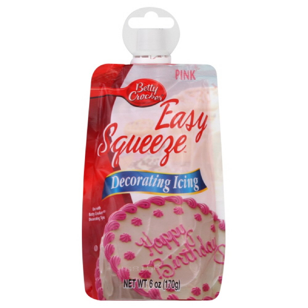 Betty Crocker Easy Squeeze Icing Pink, 6ounces (Pack of 6