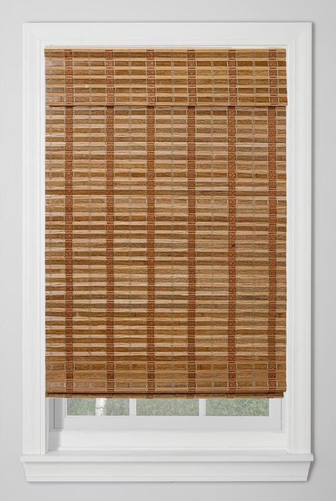 Photo 1 of ***SIMILAR PRODUCT***  Global Cordless Bamboo Window Blind Sun Shade, Light Filtering Roman Shades - Caramel Toffee (W60 X L64)