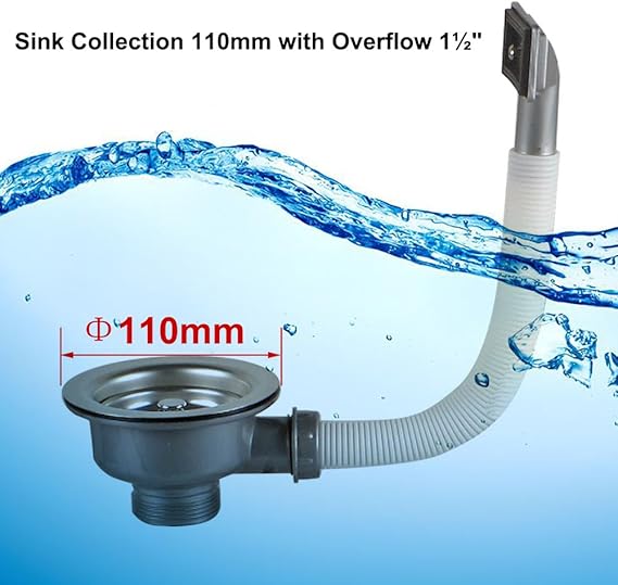 Sink Collection 110mm, Stainless Steel Kitchen Sink Basket Strainer