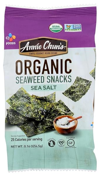 ANNIE CHUN’S, SEAWEED SNK, OG2, SEA SALT, PACK...