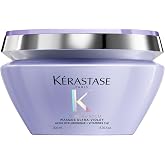 Kerastase Blond Absolu Purple Hair Mask &ndash; For Lightened Hair, 6.8 Fl Oz | Ultra-violet mask, neutralizes brassy and yellow undertones, hyaluronic acid, 6.8 fl oz