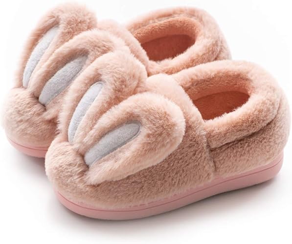 Girls Cute Plush Rabbit Slippers Toddler Kids Warm House Slipper Baby