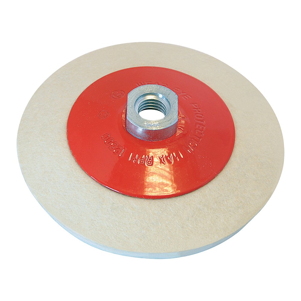 Silverline 105864 Bevelled Felt Buffing Wheel 115 mm