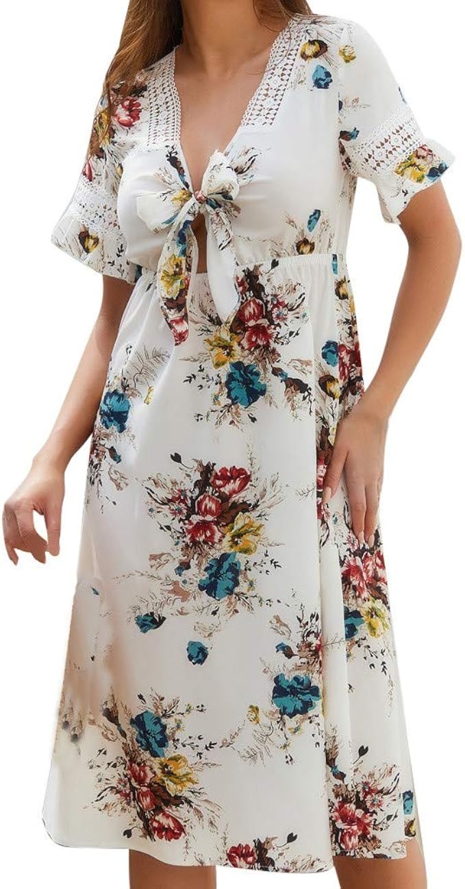 vestiti lunghi con fiori eleganti
