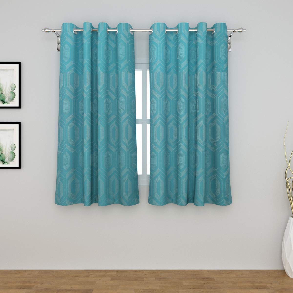 Buy Home Centre Seirra Fancy Set Of 2 Jacquard Patterned Window