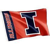 Desert Cactus University of Illinois UI Flag - 3 x 5 Feet Illini Banner, Indoor/Outdoor Durable Fabric, 100% Polyester Design (Style Y)