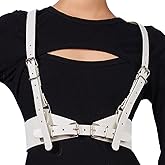 BODIY Punk Women Waist Belts PU Leather Fashion Body Chain Belt Rave Halloween Accessories Belt Adjustable Goth