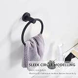 BGL Black Towel Ring Wall Mounted 304 Stainless Steel Rotates 180° view 5