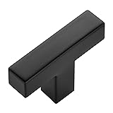 Ravinte 1 Pack Black Square Bar Cabinet Knobs 2