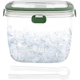 Ice Bucket with Lid and Tong Sealed,5L Ice Cube Bucket,Portable Ice Bucket Container Wine Bucket with Handle,Ice Storage Bin for Cocktail Freezer Bar Parties Barbeque Camping, Green