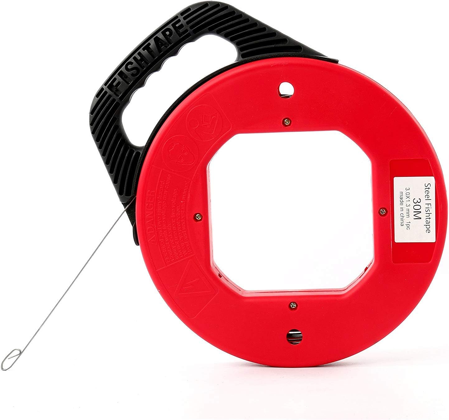 YaeKoo 100 Ft Fish Tape Wire Puller Red Electrician Reel Pull Wires