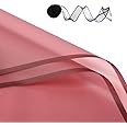 Flower Wrapping Paper, 20 Sheets, Waterproof, Floral Bouquet Design, for Wedding, Birthday Gift, DIY Florist Supplies (Red Wine Colour)