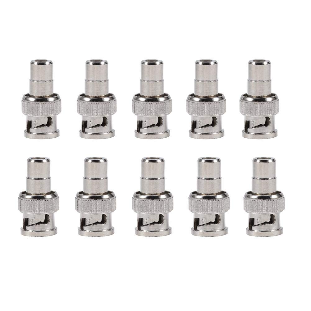Diyeeni BNC Adapters,10pcs BNC Metal Alloy Male to RCA Female Connector with Increased Corrosion Protection for CCTV Video System And Commercial Grade Video Equipment