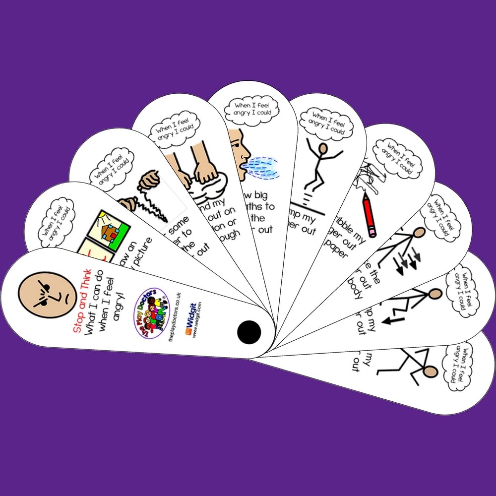The Play Doctors What I Can Do When I Feel Angry? Fan - ASD/Autism/SEN Social Communication Aid for Children