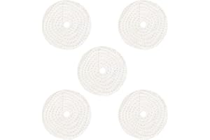 VIAGASAFAMIDO 5Pcs Buffing Wheel 4 inch Buffing Polishing Wheel White Cotton Treated Spiral Sewn Buffing Polishing Wheel for Metal Jewelry Mirror Polishing Abrasive Tool
