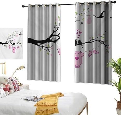 Amazon Co Jp 寝室用カーテン 性別お披露目 男の子のカード 猫 赤ちゃん かわいい子猫 水玉 面白いプリント マルチカラー 部屋を暗くするカーテン 子供部屋 リビングルーム 寝室用 W72 X L63 Inch ホーム キッチン