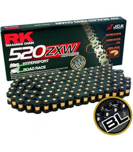 Amazon.com: RK Racing Chain BL525ZXW-120 Black Scale 120 Link XW