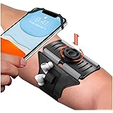 VUP Upgraded Running Armband Detachable & 360°Rotation with AirPods/AirPods Pro Holder Phone Armband for iPhone, Samsung, All