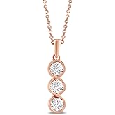 Amazon Essentials Round Pendant Sterling Silver Necklace