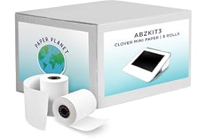 PAPERPLANET Thermal Paper for Clover Mini by Paper Planet | Credit Card Receipt Paper Rolls Compatible with Clover Mini POS models C200, C300, C301, C302, C305 | 8 Rolls