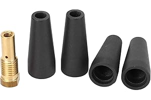 Flux Core No Gas Nozzle Kit, PTFE Material, Brass Gas Diffuser, Compatible with Century FC90, 80GL, Easy Weld, Ti Easy Flux, 