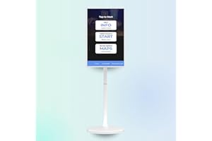 OptiSigns OptiKiosk 32 – Digital Signage Kiosk with 32” Touchscreen, Full HD Display, Preloaded Software for Remote Management, Subscription Required (with Stand & Rechargeable Battery)